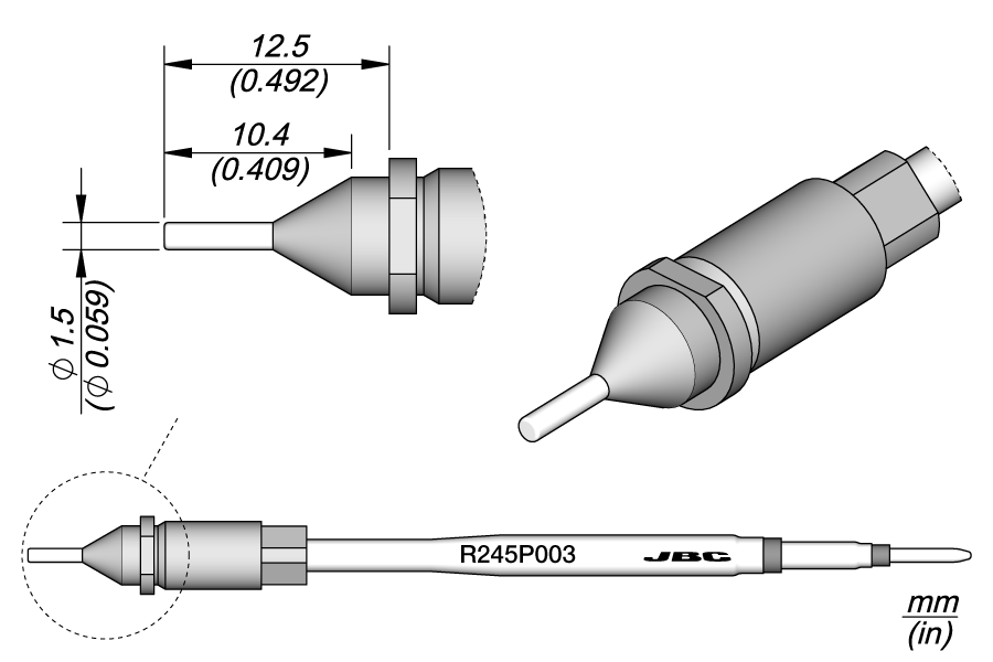 R245P003 - Bevel Cartridge Ø 1.5